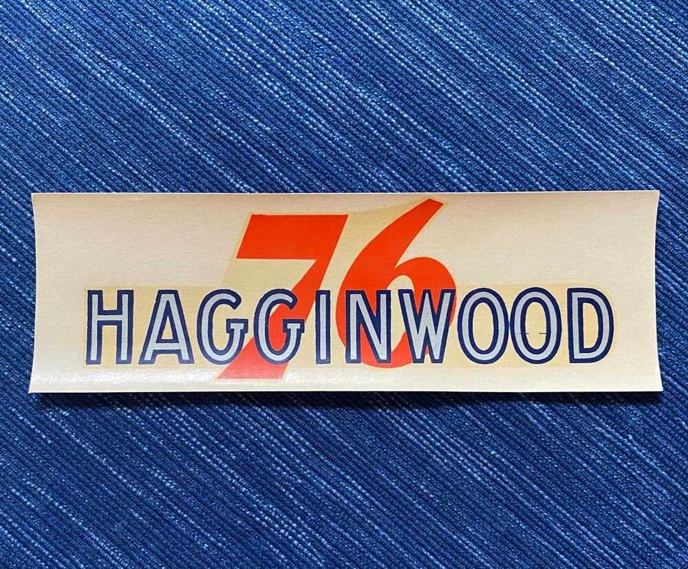 Vintage Union 76 Oil Hagginwood Sacramento California Decal Gas Station Souvenir